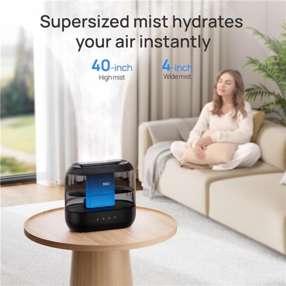 Humidifiers for Bedroom, Top Fill 4L Supersized Cool Mist Humidifier - Picture 8 of 8